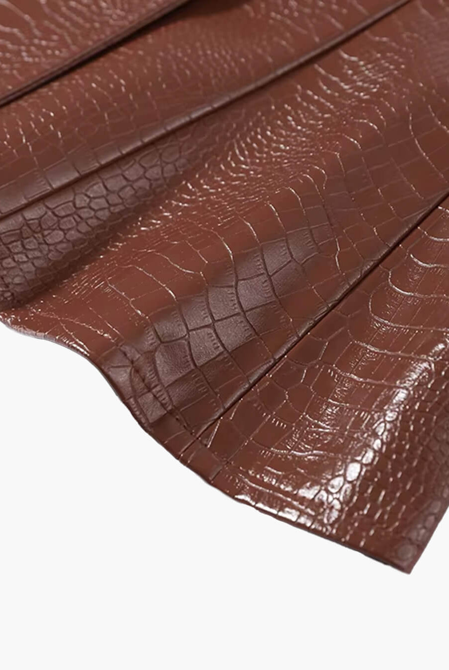 ZEYA - Ruth Croc Embossed Faux Leather Jacket