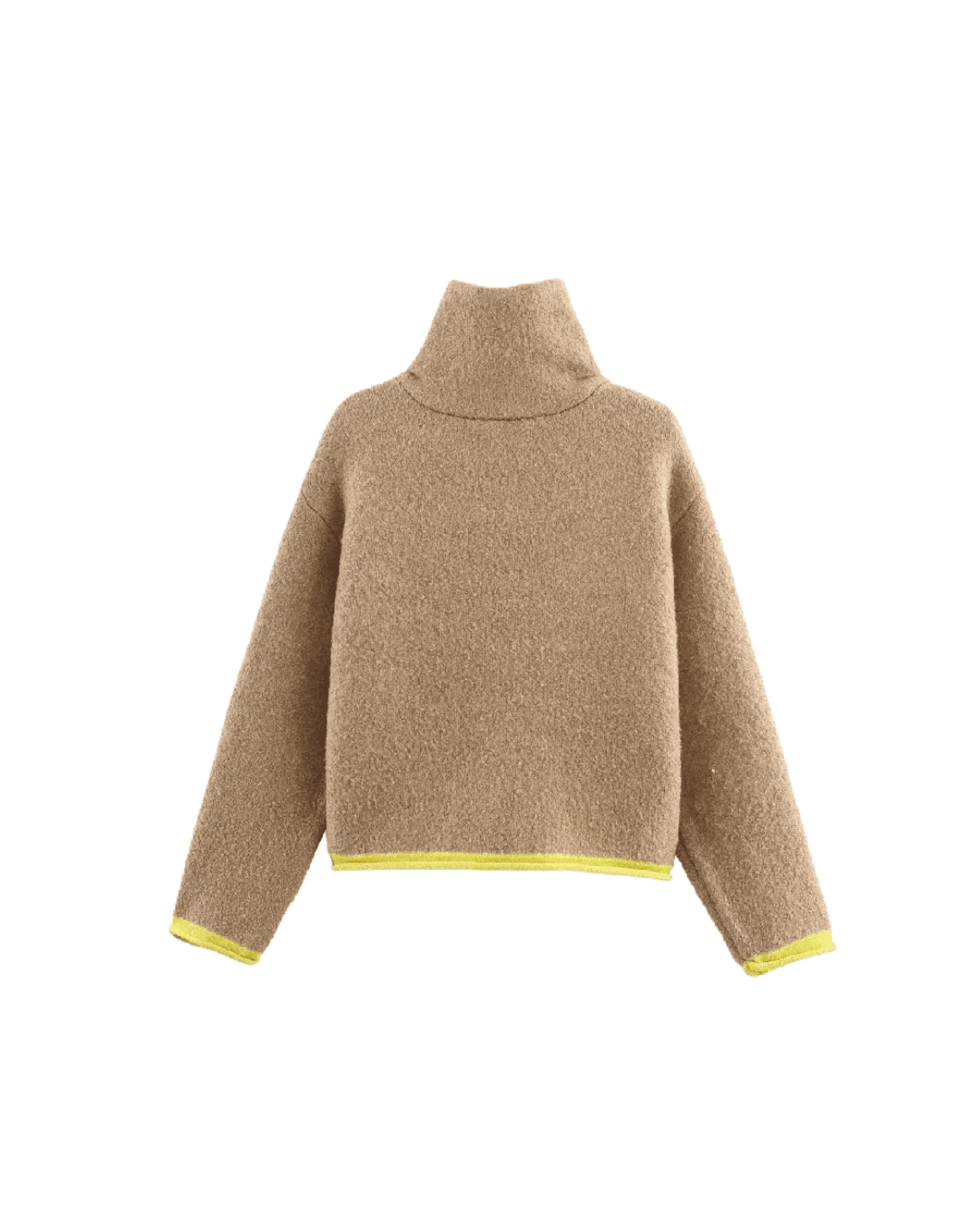 ZEYA - Scarlett Contrast Trim Knit Zip Up Cardigan