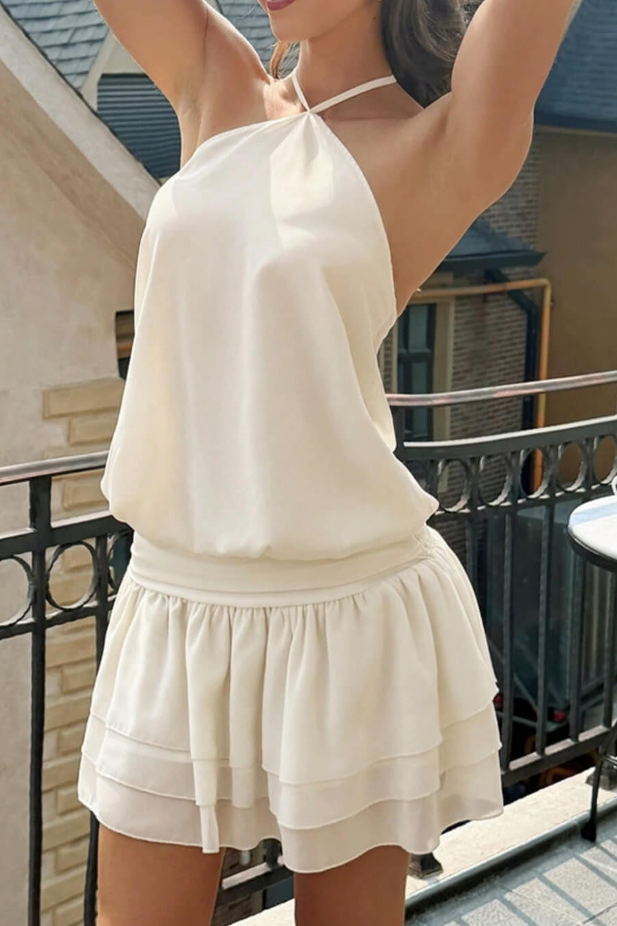 ZEYA - Senna Open-Back Halter Mini Dress