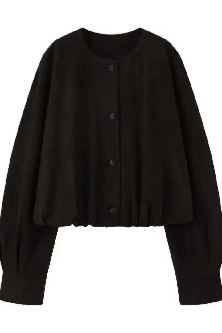 ZEYA - Sheena Button Vegan Leather Jacket