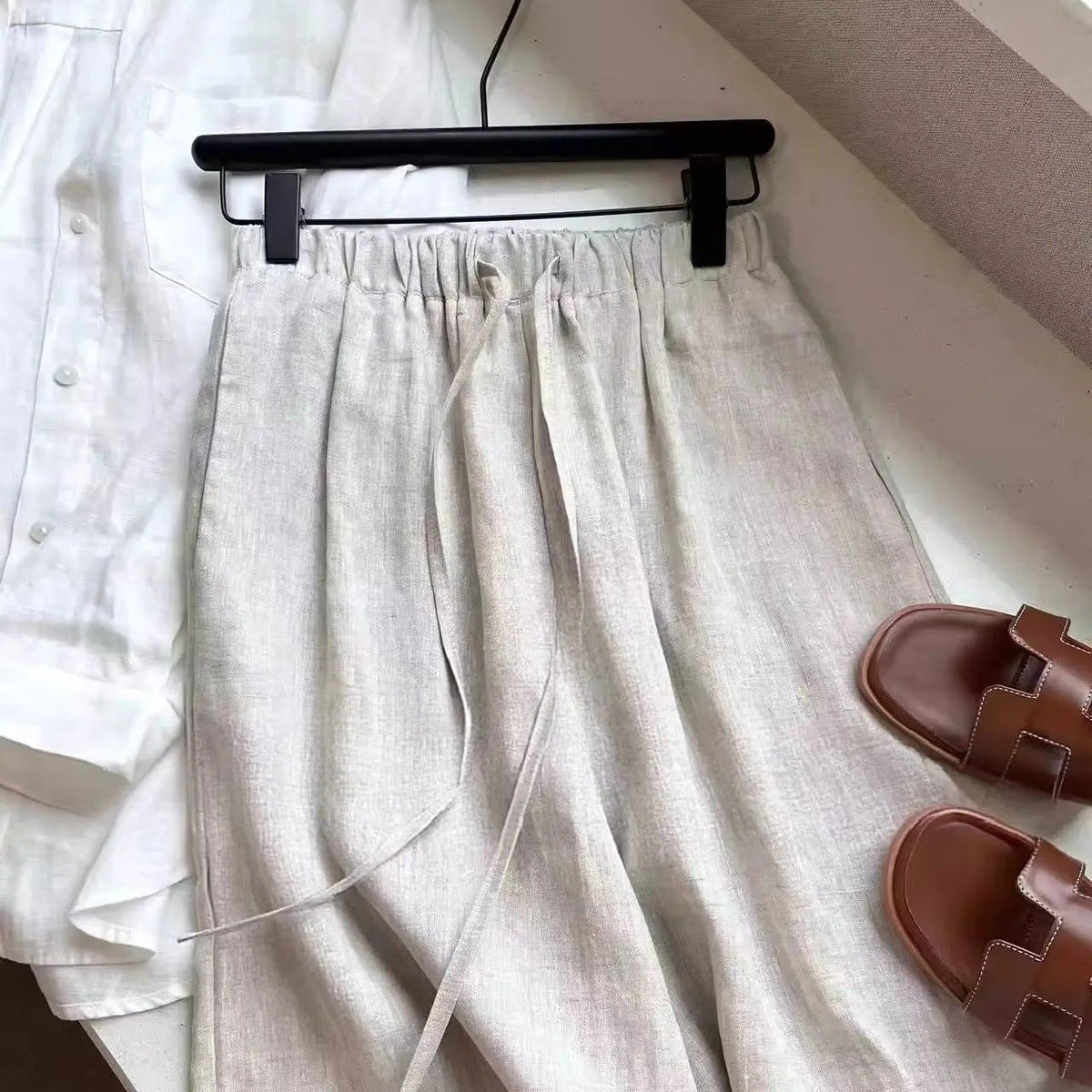 ZEYA - Shiela Wide Leg Linen Pants