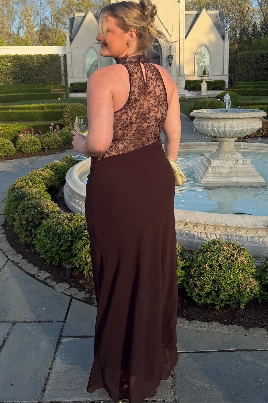 ZEYA - Sienna Halter Lace Maxi Dress