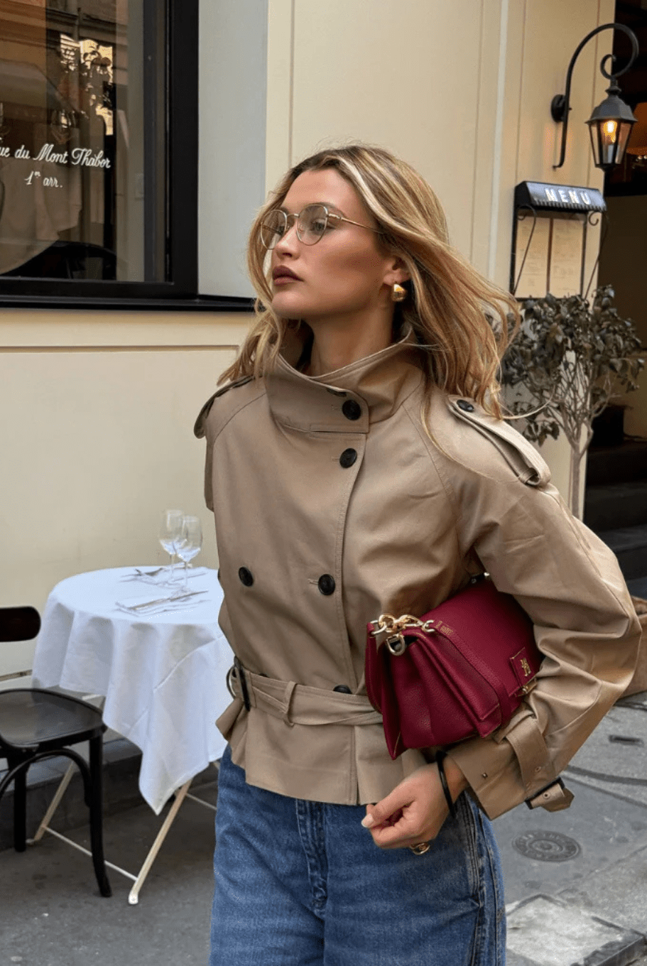 ZEYA - Sofia Cropped Trench Coat