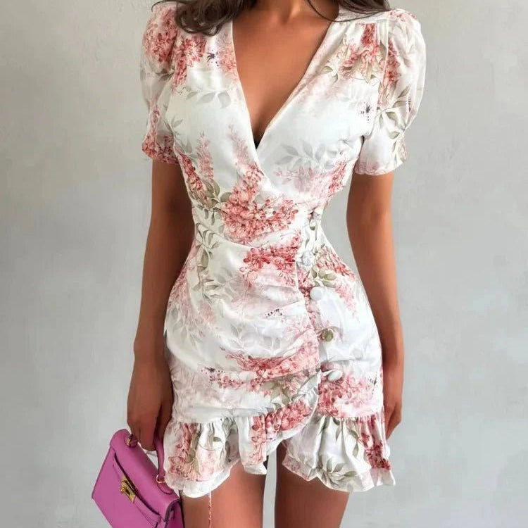 ZEYA - Sophia Floral V-Neck Mini Dress