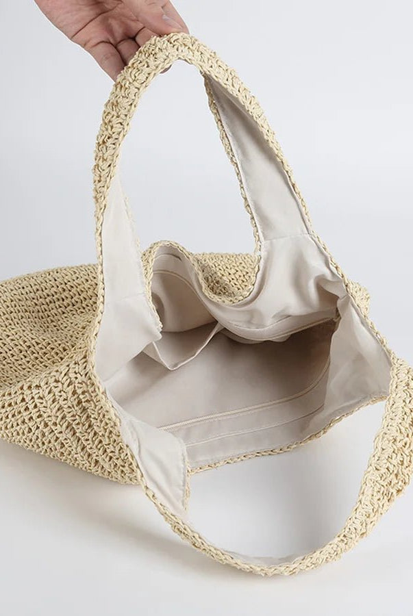 ZEYA - Svea Woven Rattan Tote Bag