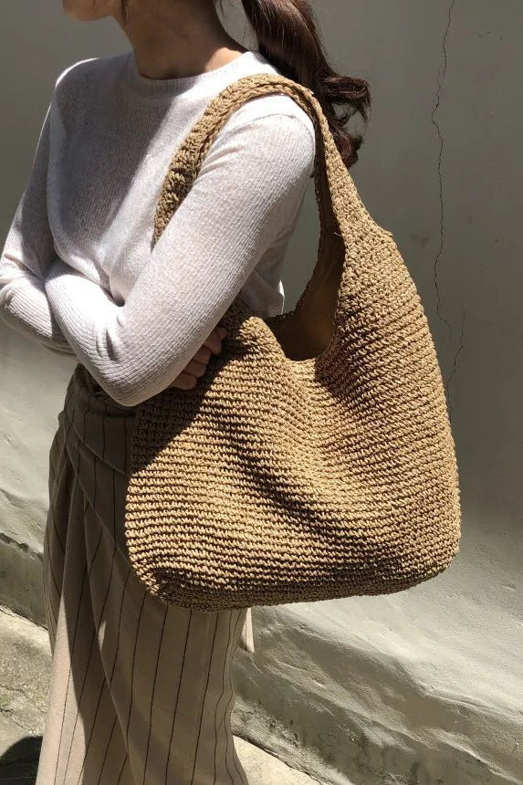 ZEYA - Svea Woven Rattan Tote Bag