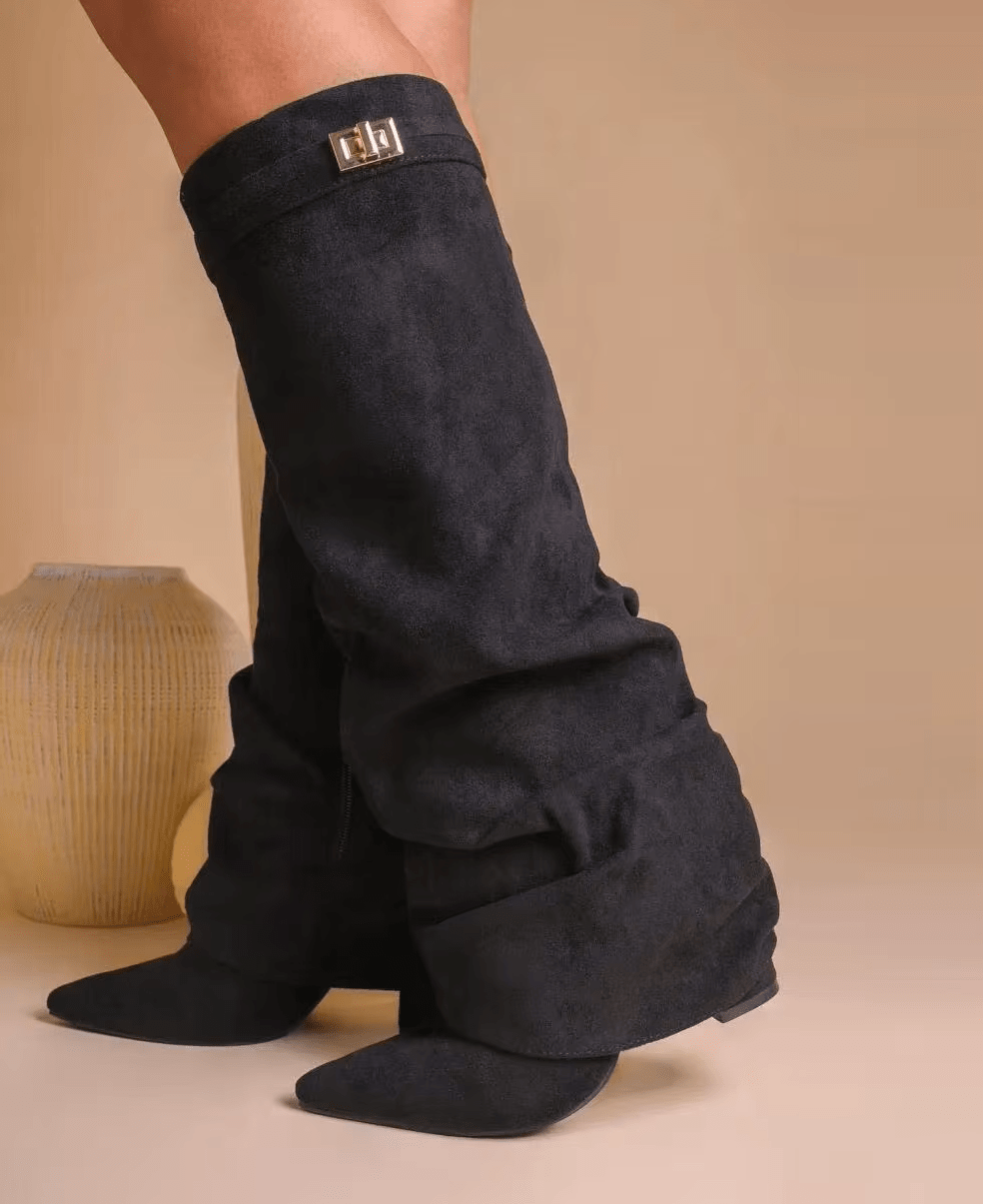 ZEYA - Teresa Slouchy Pointed Knee High Boots