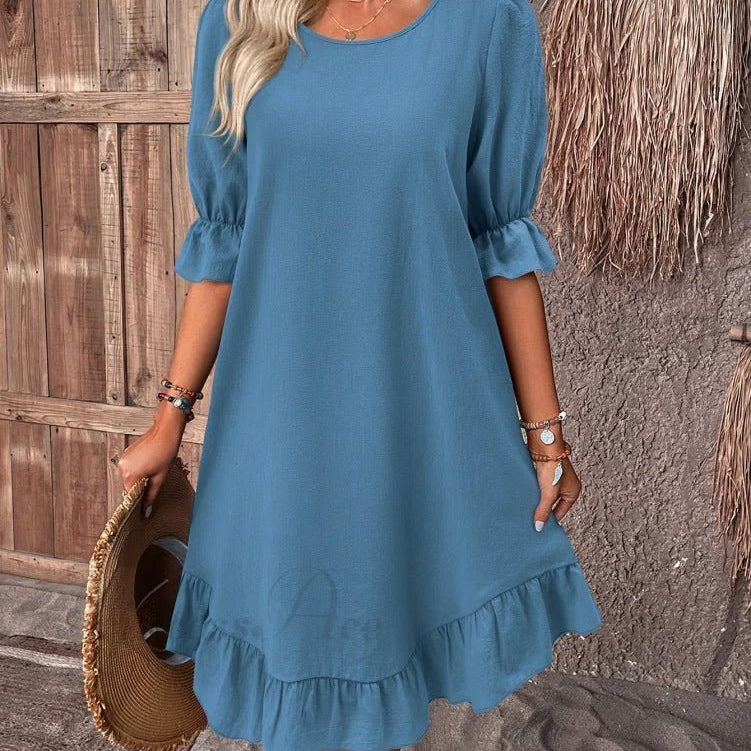 ZEYA - Ursa Ruffle Hem Smock Dress