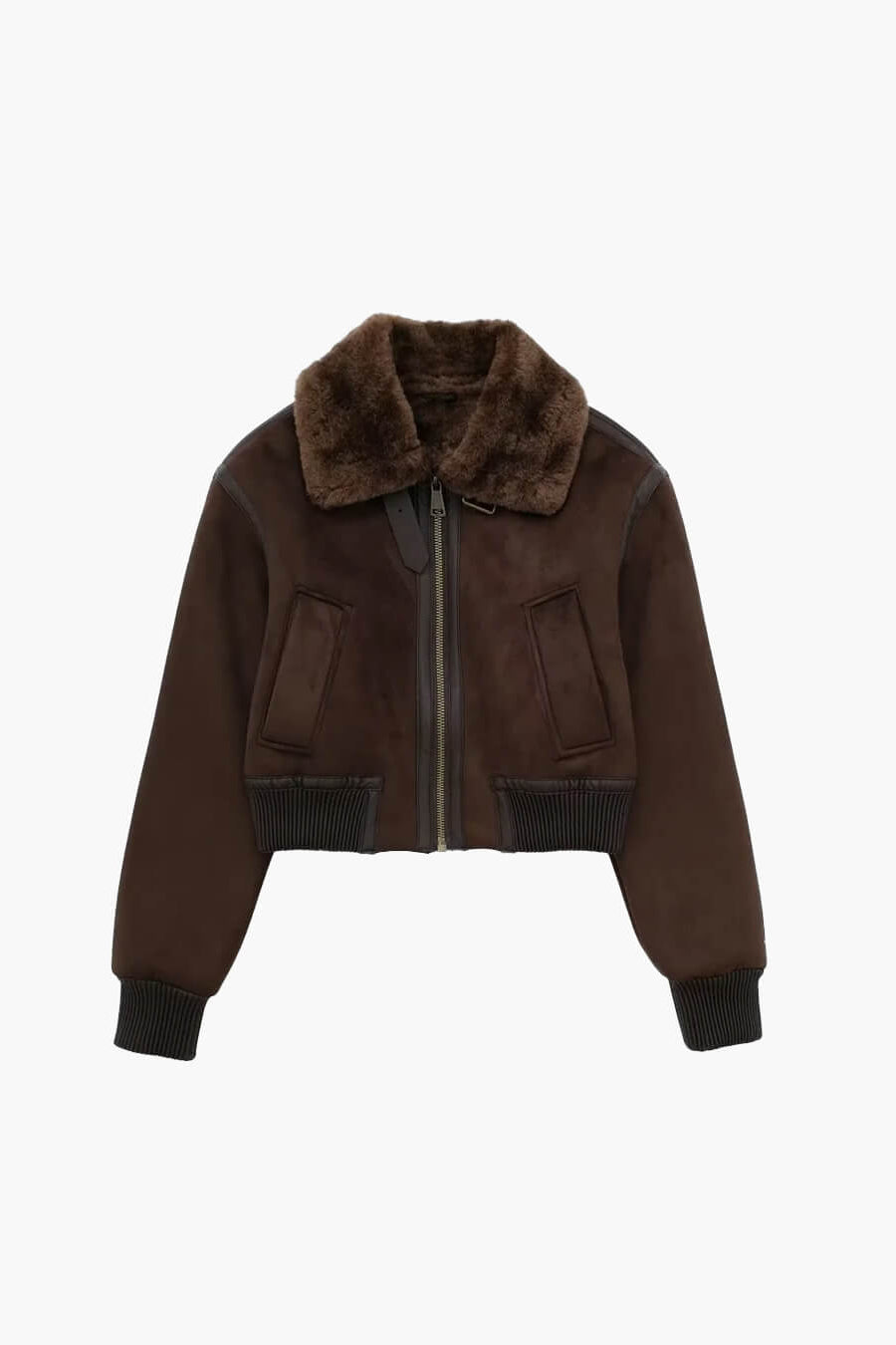 ZEYA - Vera Suede Short Bomber Jacket