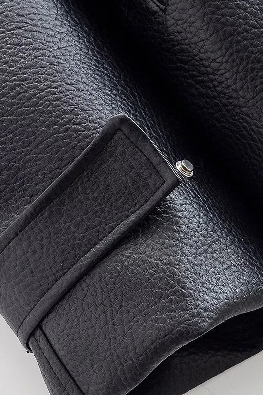 ZEYA - Vivienne Cinched Waist Leather Jacket