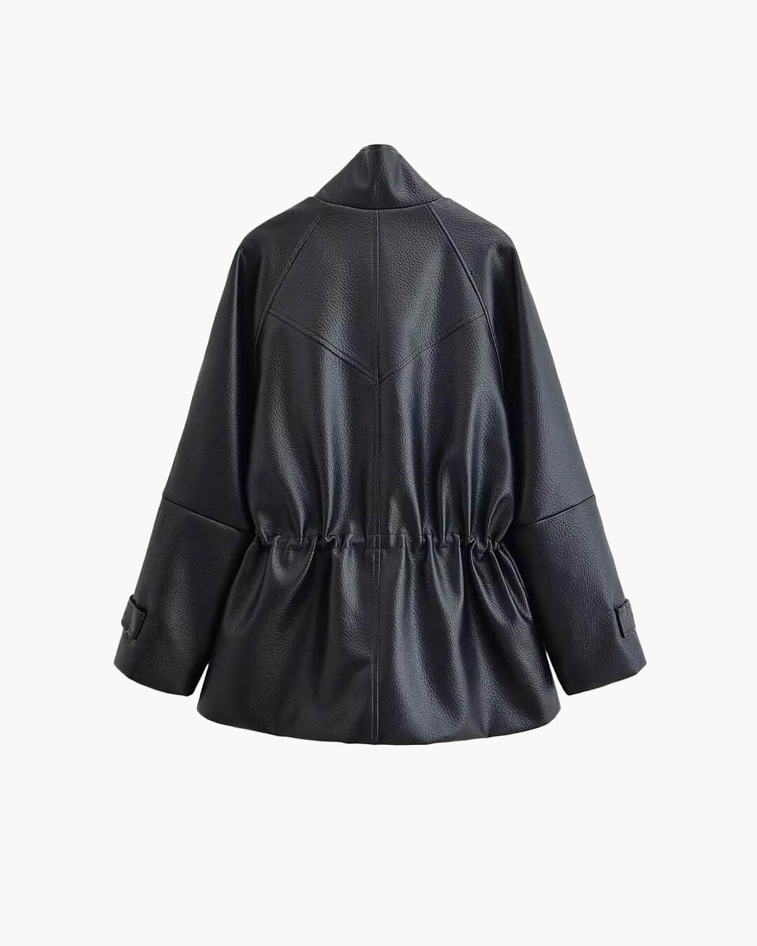 ZEYA - Vivienne Cinched Waist Leather Jacket