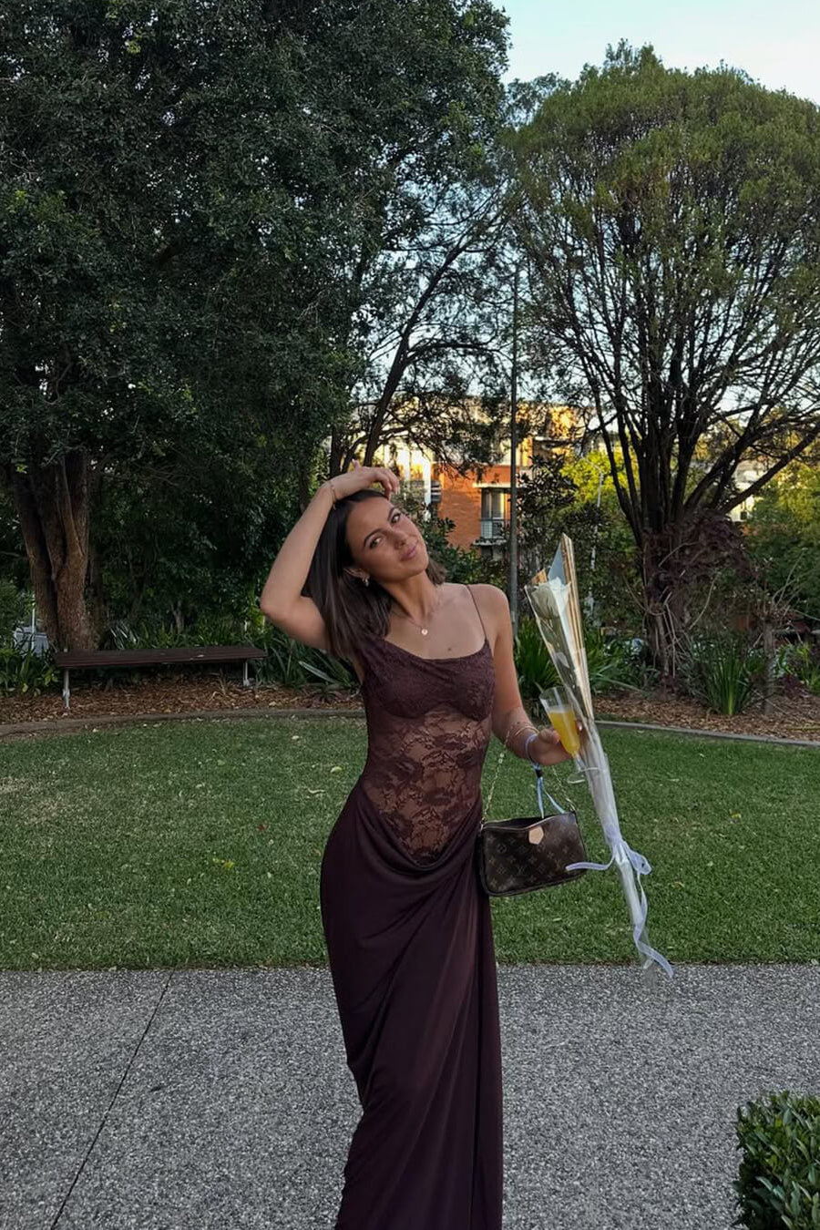 ZEYA - Willow One Shoulder Lace Maxi Dress