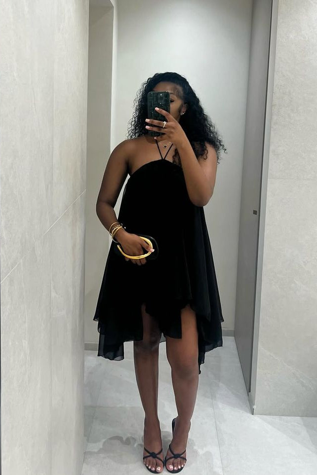 ZEYA - Yasmin Backless Halter Mini Dress