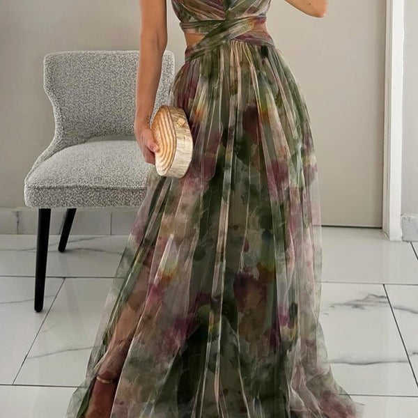ZEYA - Yseult Floral V - Neck Maxi Dress