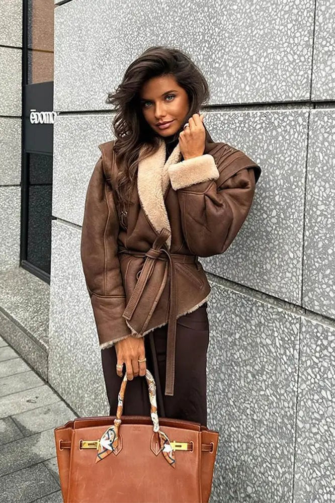 ZEYA - Zenna Faux Leather Coat