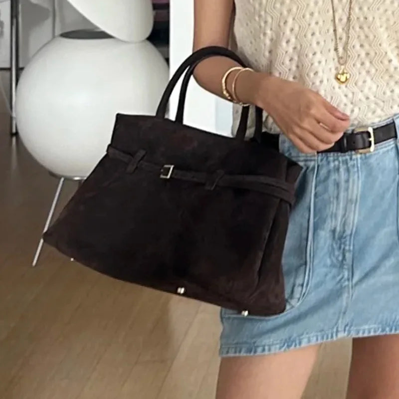 Ava Frosted Suede Tote Bag