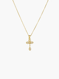 Lucy Zircon Cross Pendant Necklace