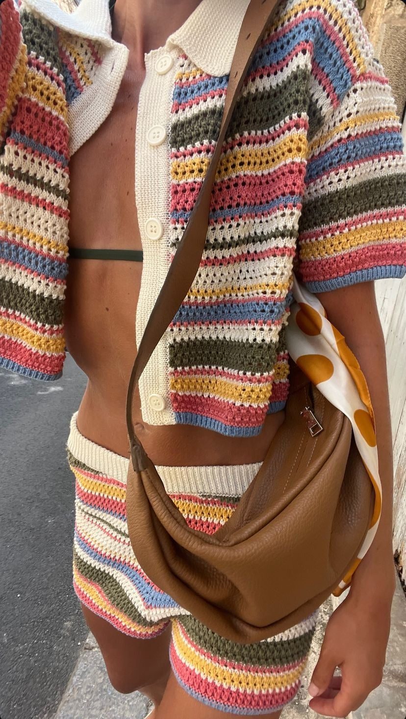 Iris Striped Crochet Co-ord Set