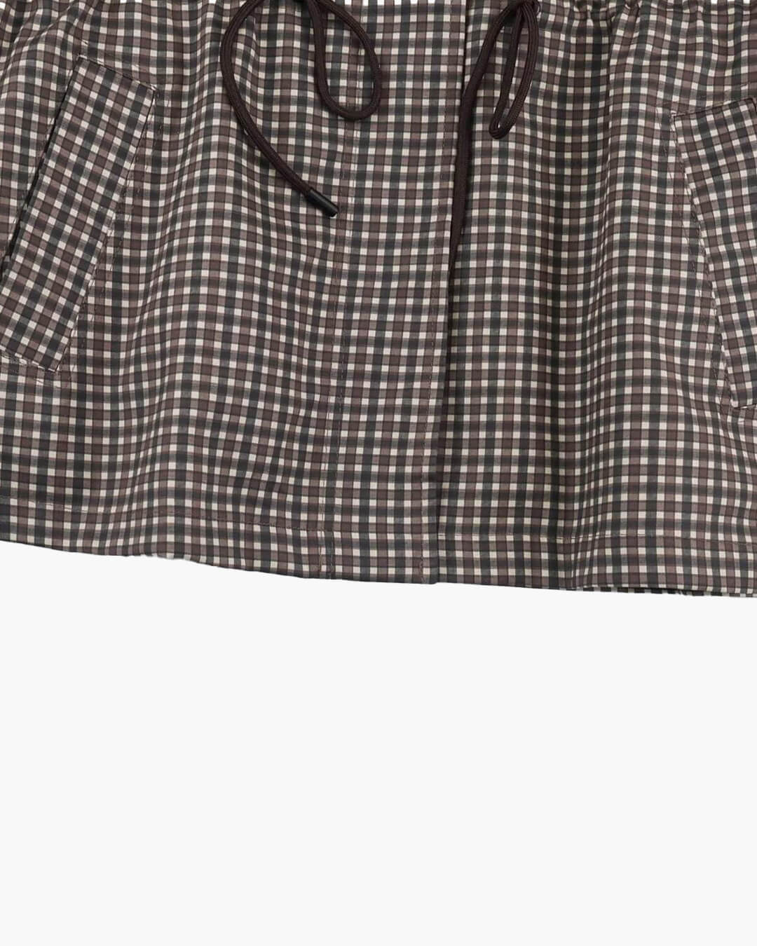 Jenny Plaid Hooded Windbreaker Jacket