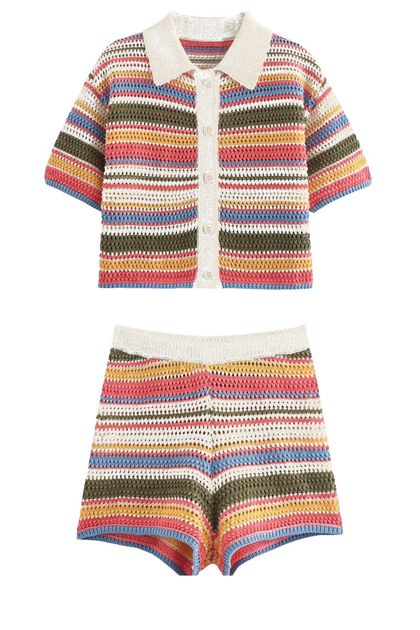 Iris Striped Crochet Co-ord Set