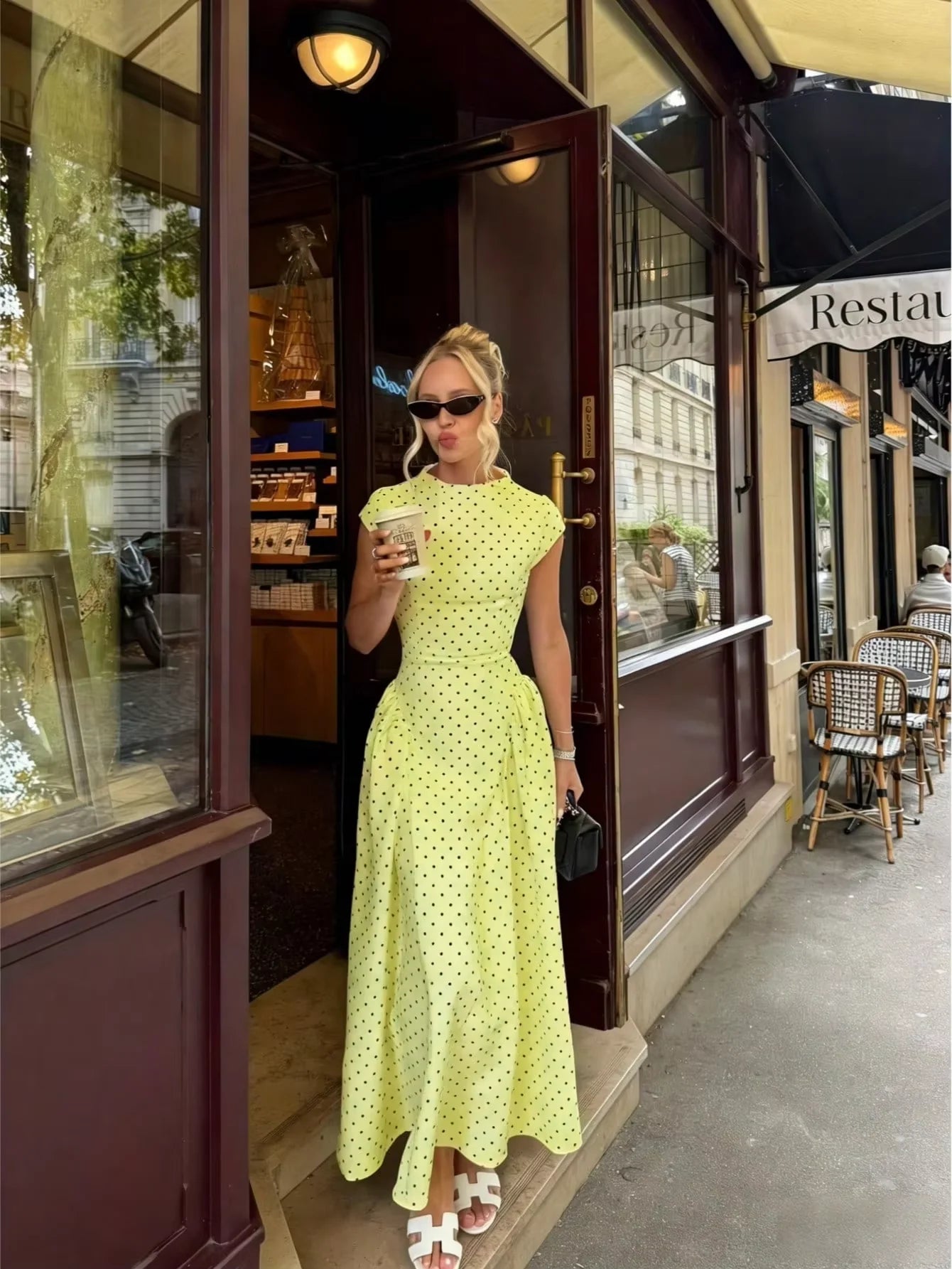 Sienna Flare Maxi Dress with Cap Sleeves