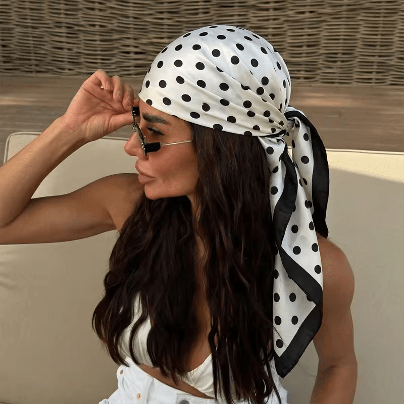 Maria Polka Dot Silk Scarf