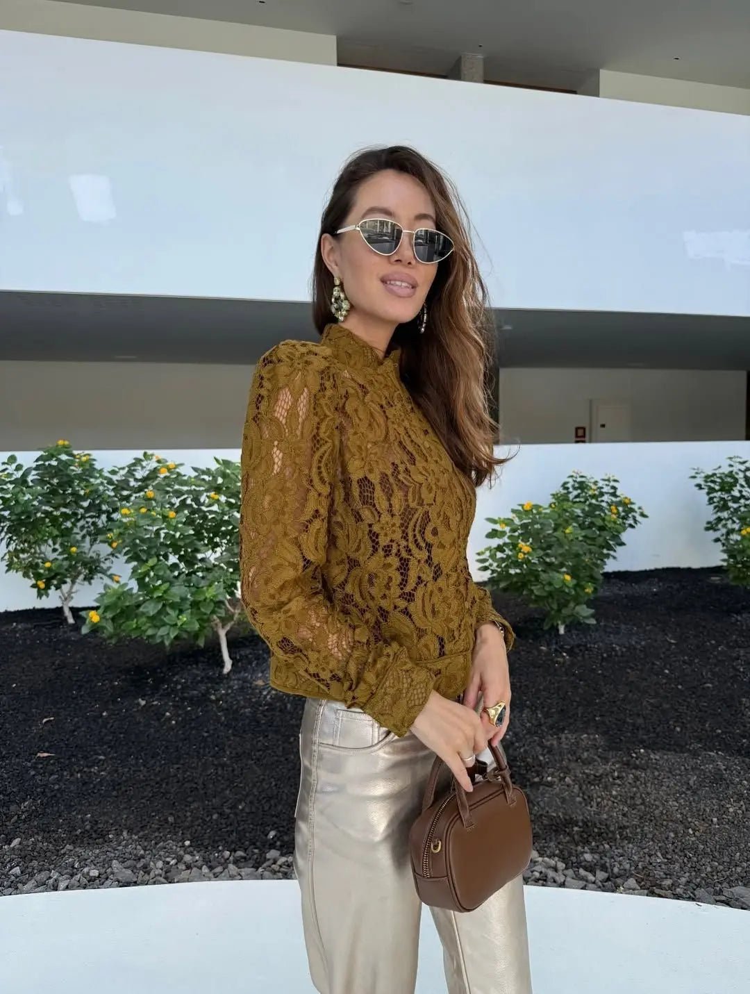 Hannah Lace Sheer Blouse