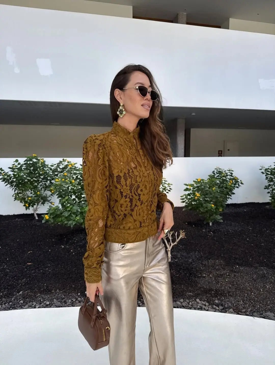 Hannah Lace Sheer Blouse