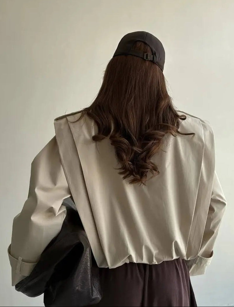 Gloria Pleated Trench Coat