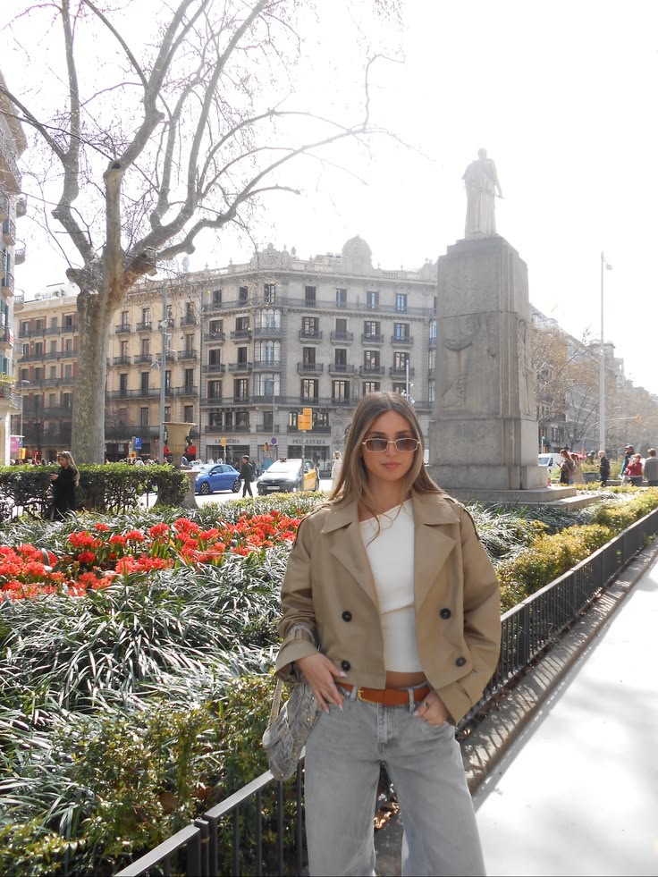 Carla Cropped Double Breasted Trench Coat