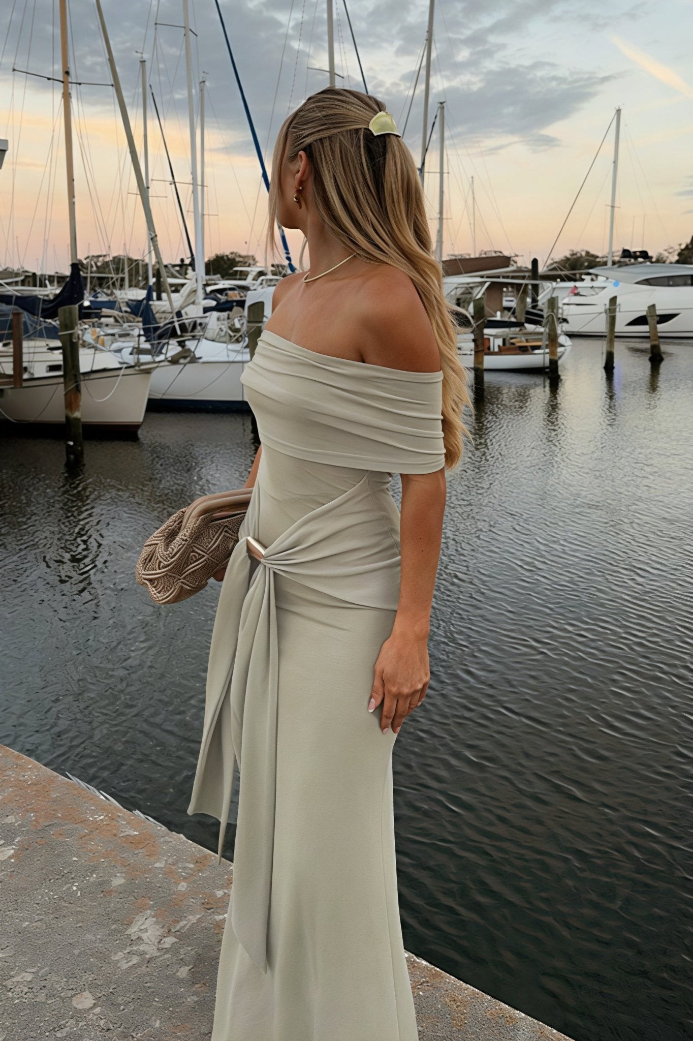 Ellie Off-Shoulder Bodycon Maxi Dress