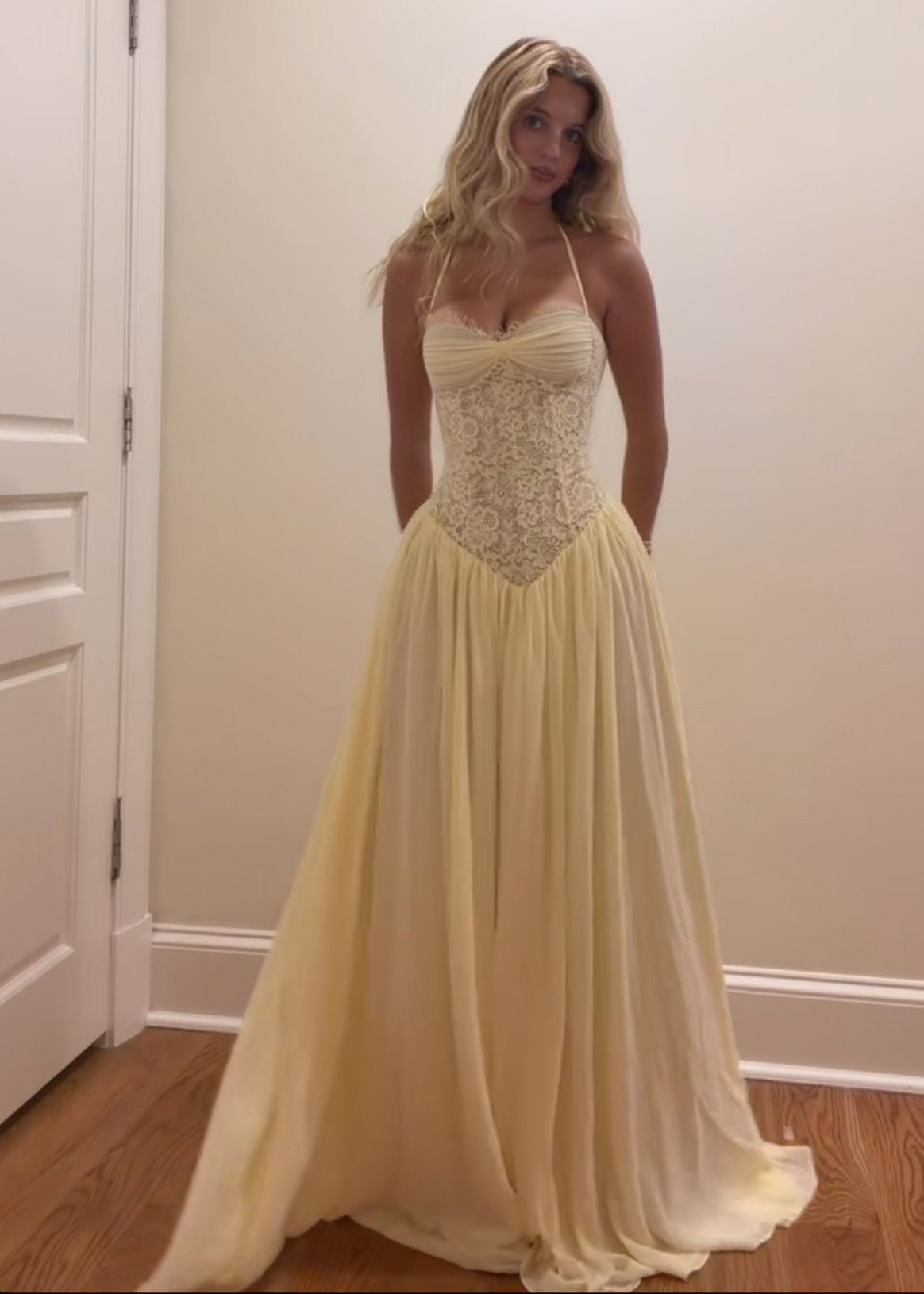 Erica Halter Corset Maxi Dress