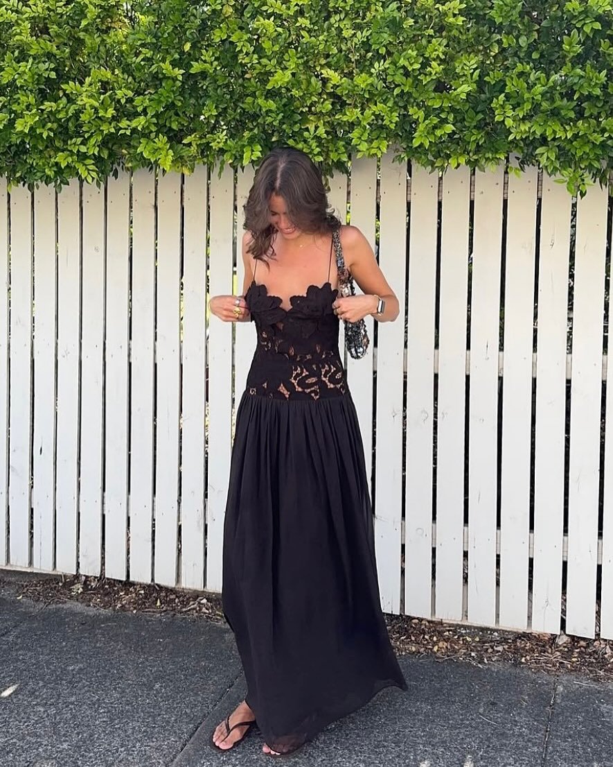 Kelli Lace Mesh Halter Evening Dress