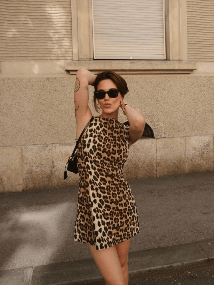 Chantal Leopard Mini Dress