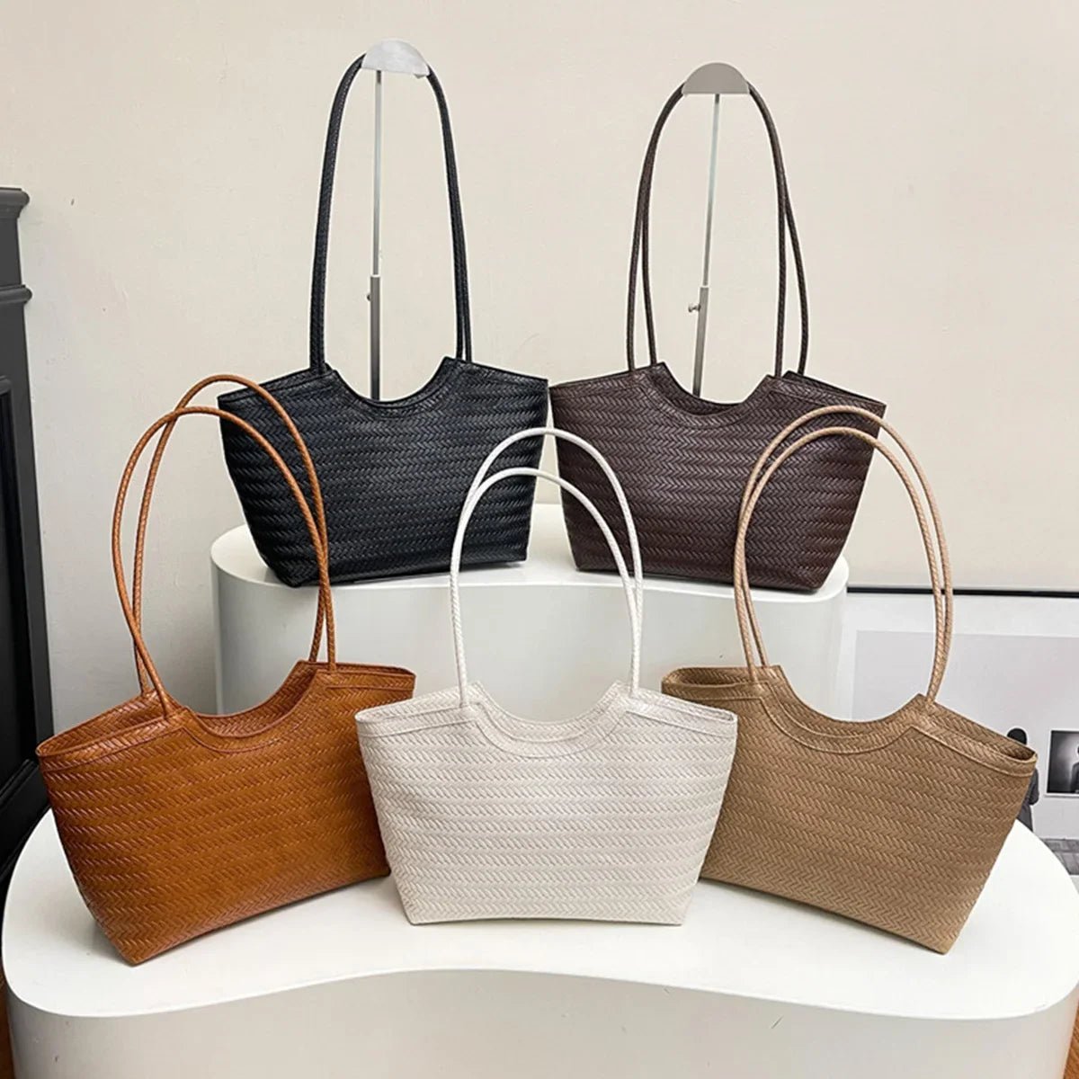 Lisa Textured Weave Handbag