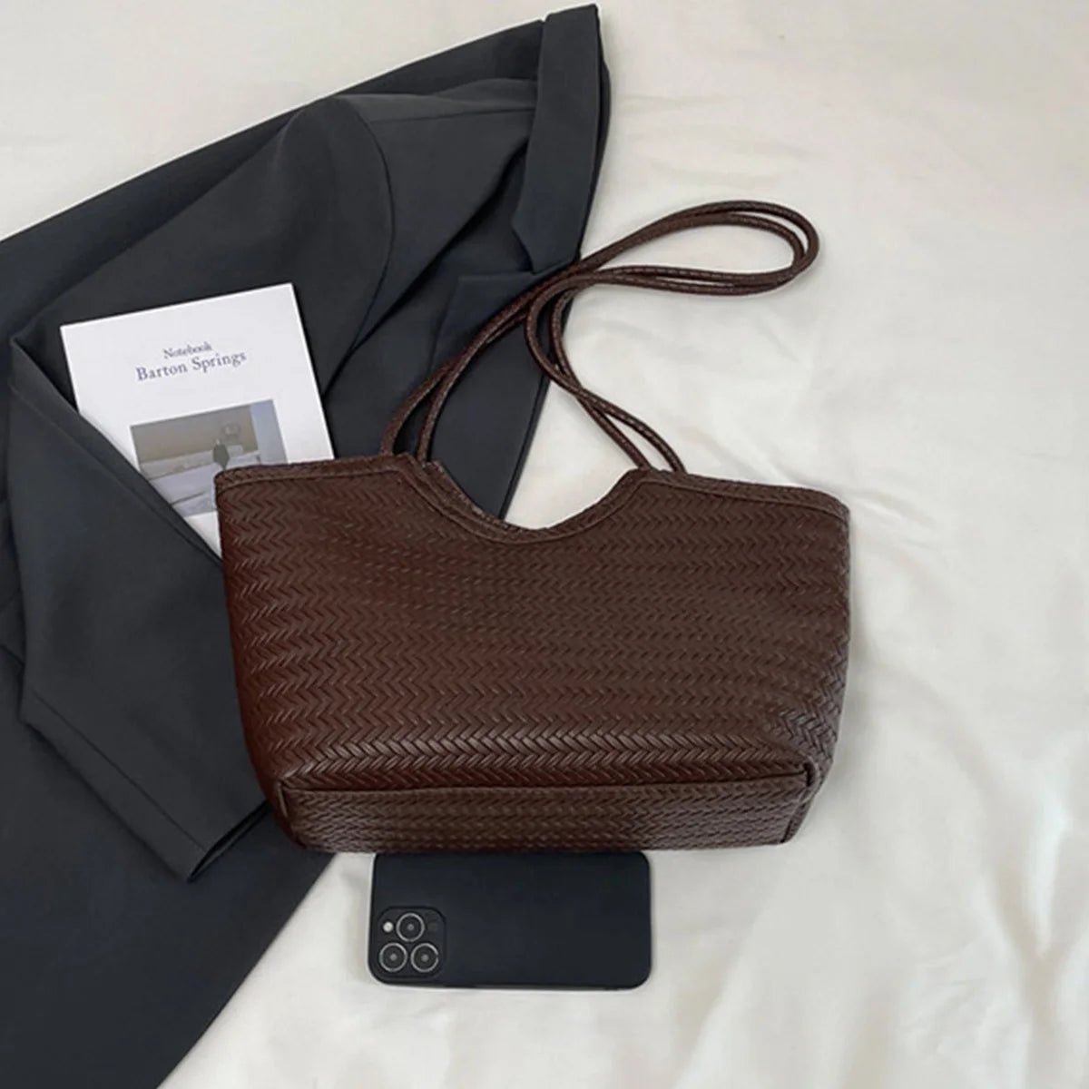 Lisa Textured Weave Handbag
