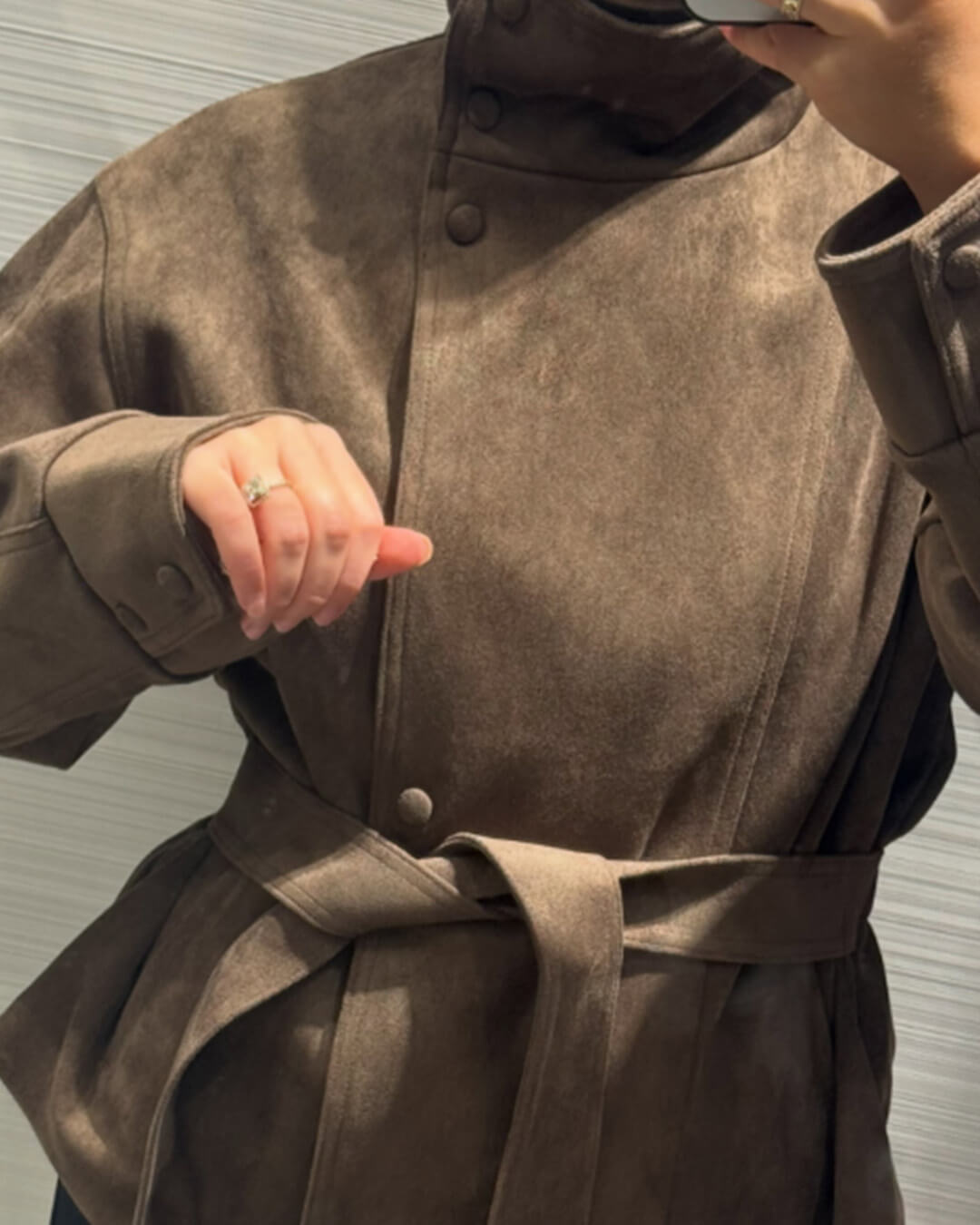 Rebecca Lace-Up Suede Jacket