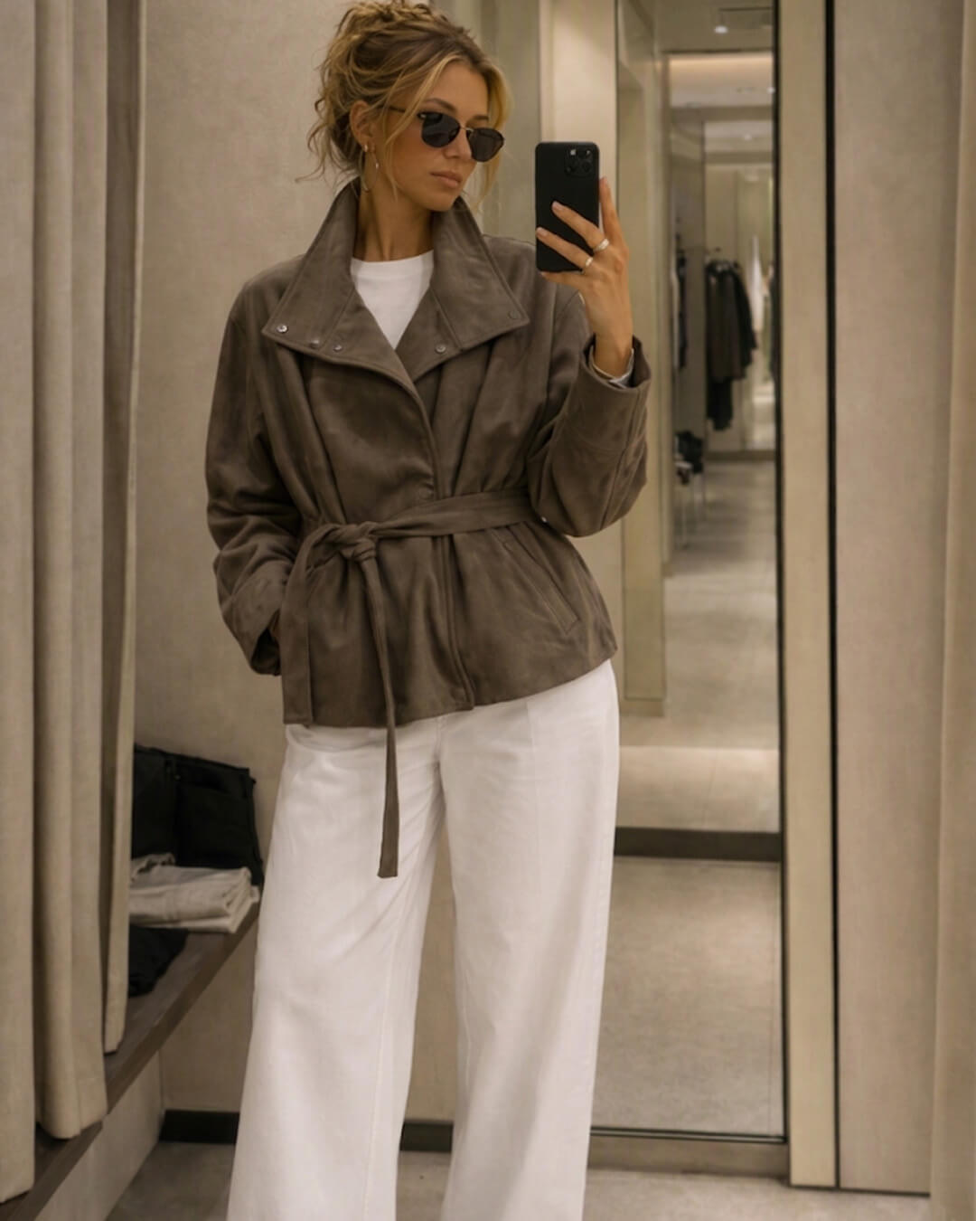 Rebecca Lace-Up Suede Jacket
