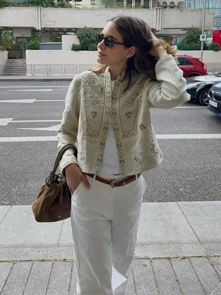Jenny Floral Cropped Jacket