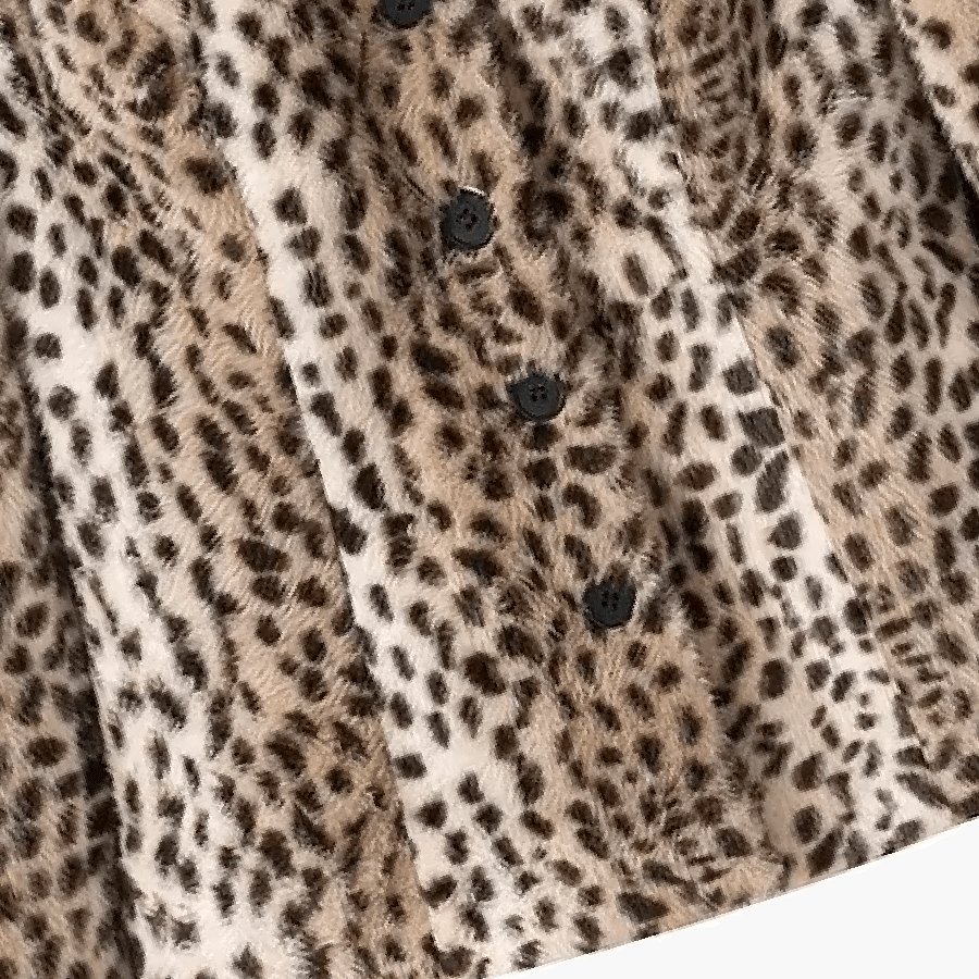 Katie Leopard Faux Fur Cropped Jacket