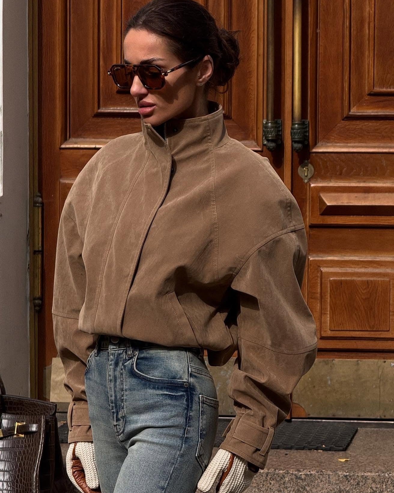 Emily Faux Suede Zip Jacket
