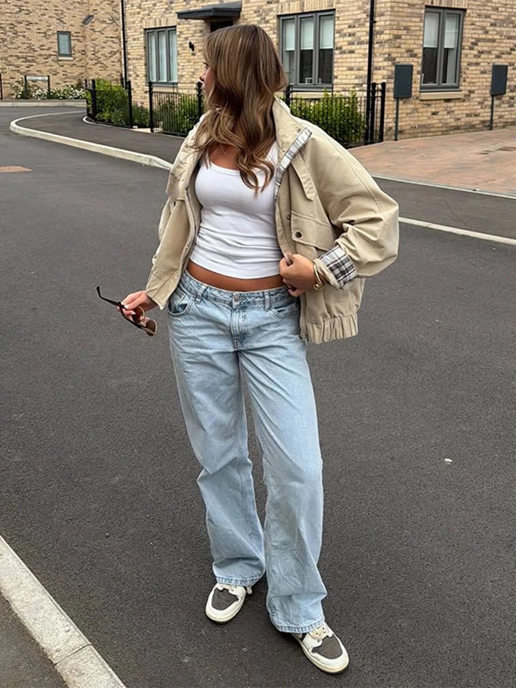 Anna Stand Collar Bomber Jacket