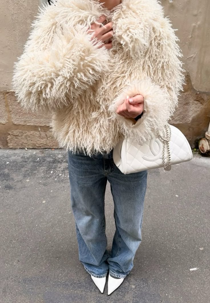 Almira Fuzzy Faux Fur Coat