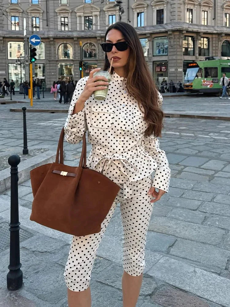Marianne Polka Dot Capri Set