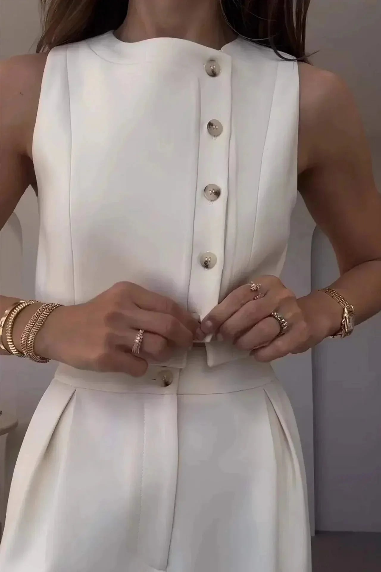 Hayley Cropped Top Two-Piece Set