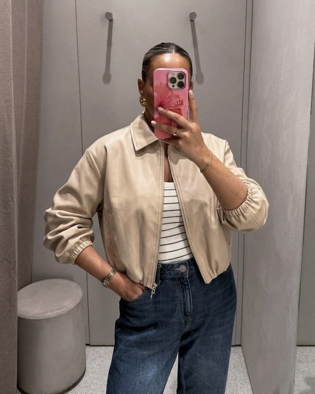 Hanna Puffed Bomber Jacket