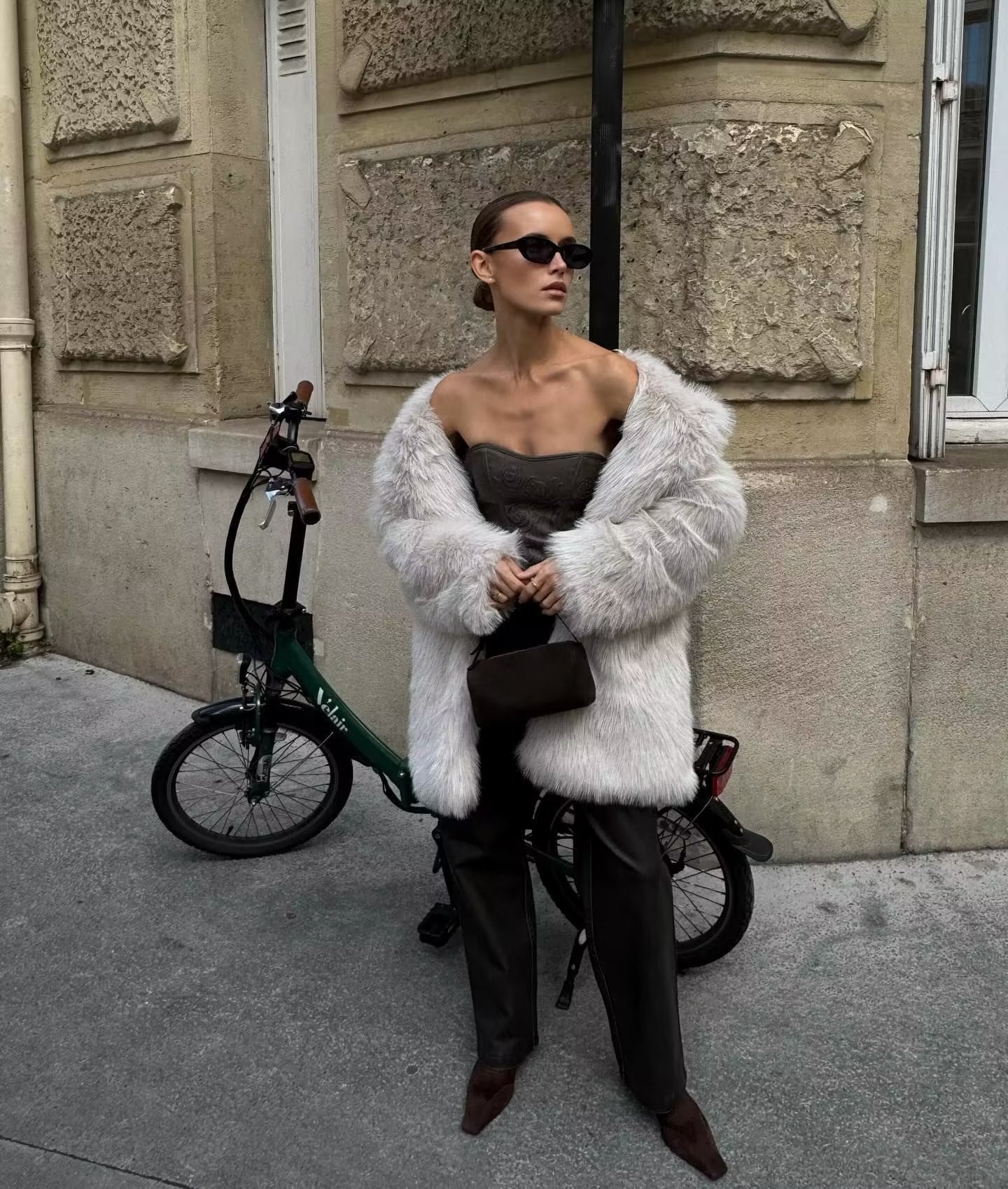 ZEYA - Agnes Mid Length faux fur Coat