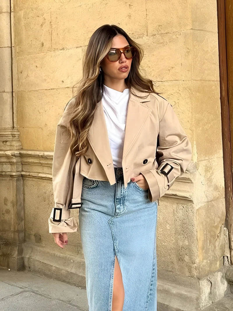 ZEYA - Aimee Cropped Trenchcoat