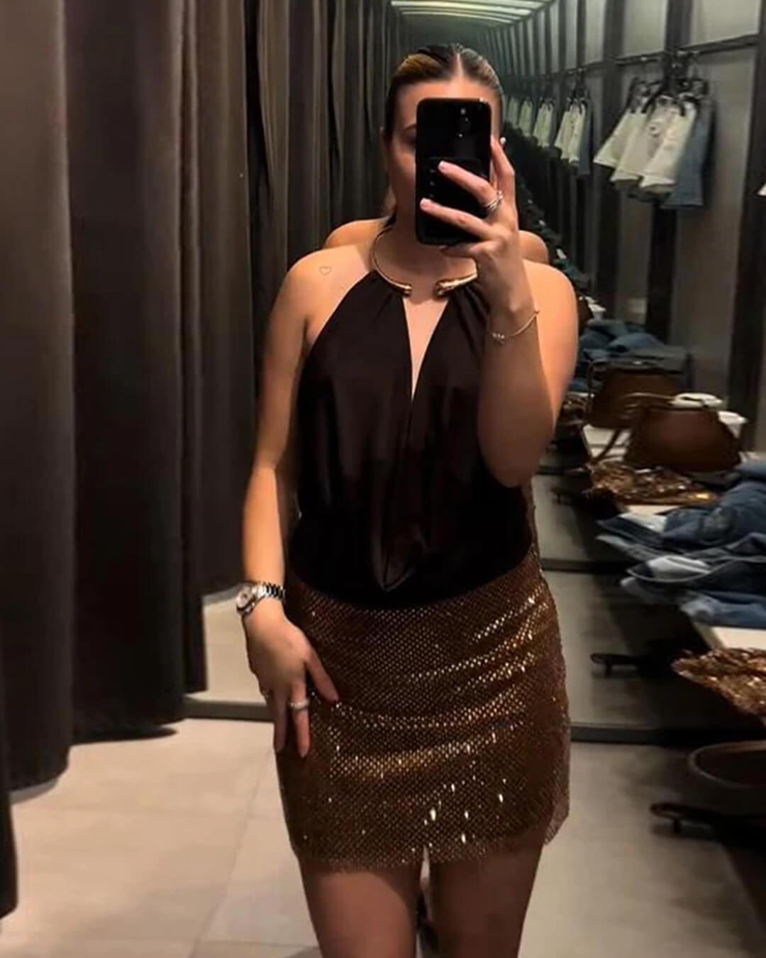 ZEYA - Alessi Backless Draped Bodysuit