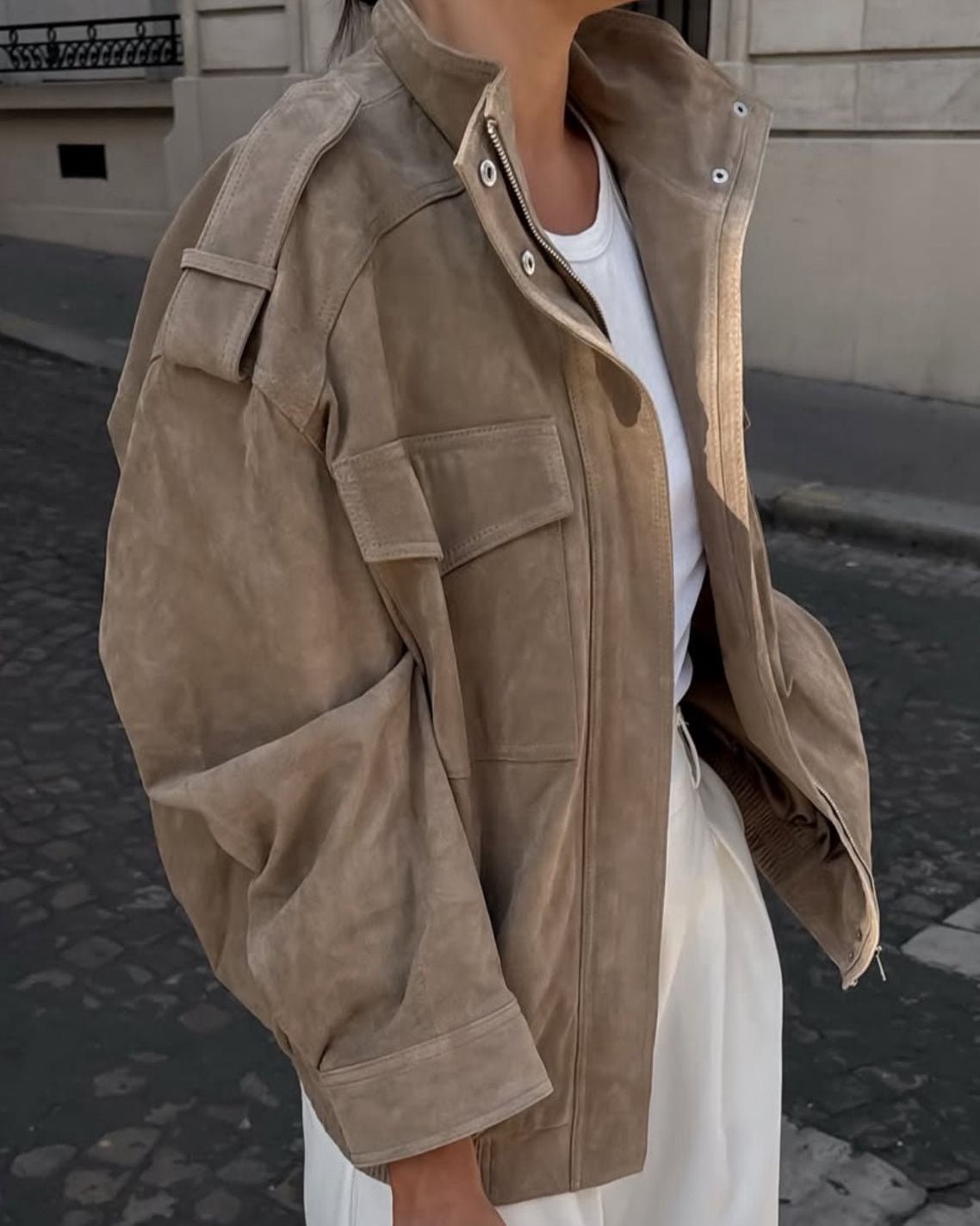 ZEYA - Alexandra High - Neck suede Jacket